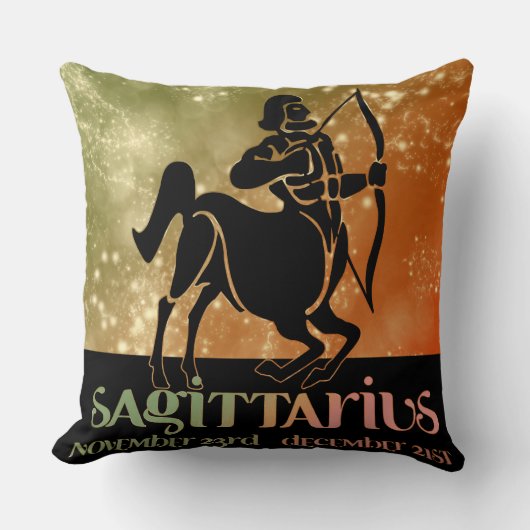 射手座占星術〔占星術の〕十二宮図d1枕 クッション (正面)