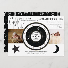 射手座太陽・月のサイン誕生のお知らせ 招待状
