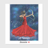 射手座女女神とカスタム文字 シール (シート)