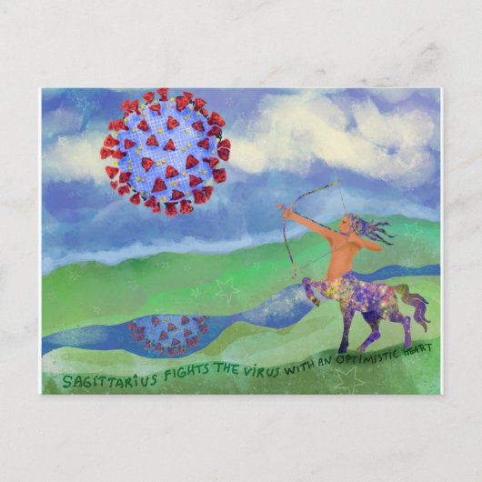 射手座対ウイルス ポストカード (正面)