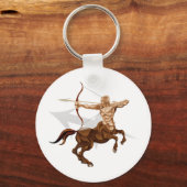 射手座射手の星または誕生〔占星術の〕十二宮図標識 キーホルダー (正面)