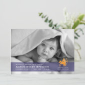 射手座射手写真誕生のお知らせ 案内状 (スタンド正面)