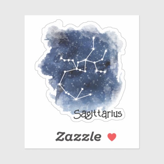 射手座星の夜の星座カスタムのカット シール (シート)