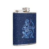 射手座星座と〔占星術の〕十二宮図サイン（星あり） フラスク (右)