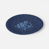 射手座星座と〔占星術の〕十二宮図サイン（星あり） ペーパープレート (アングル)