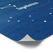 射手座星座の夜空 ポスター (角)