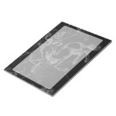 射手座星座ヘベリアスの地図と黒 ノートパッド (アングル)