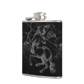 射手座星座ヘベリアスの地図と黒 フラスク (左)