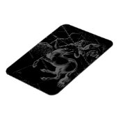 射手座星座ヘベリアスの地図と黒 マグネット (左側)