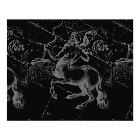 射手座星座ヘベリアス1690年頃 フォトプリント (正面)