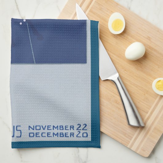 射手座星座ヴィンテージ〔占星術の〕十二宮図占星術 キッチンタオル (四つ折り)