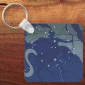 射手座星座ヴィンテージ〔占星術の〕十二宮図占星術 キーホルダー (正面)