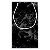 射手座星座Hevelius 1690黒 スモールペーパーバッグ (裏面)