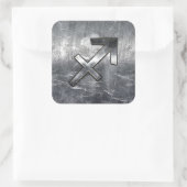 射手座記号グランジ鋼動揺してスタイル スクエアシール (バッグ)