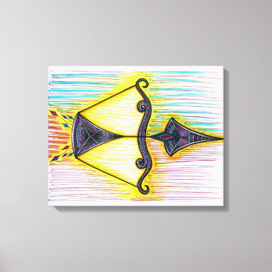 射手座記号 キャンバスプリント (正面)