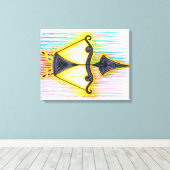 射手座記号 キャンバスプリント (インサイチュ (ウッドフロア))