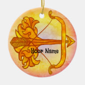 射手座誕生日カスタムオーナメント セラミックオーナメント (正面)