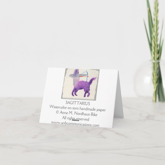 射手座誕生日 カード (裏面)