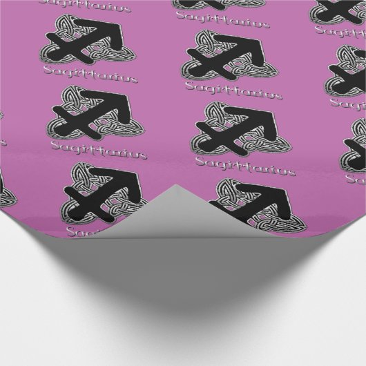 射手座誕生標識ケルト結び目模様〔占星術の〕十二宮図紙 ラッピングペーパー (角)