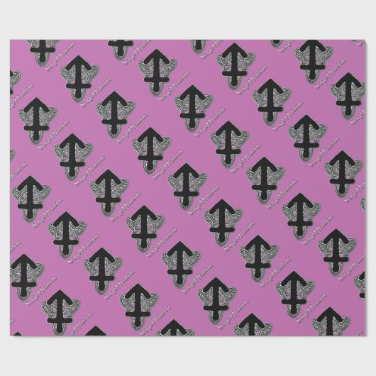 射手座誕生標識ケルト結び目模様〔占星術の〕十二宮図紙 ラッピングペーパー (フラット)