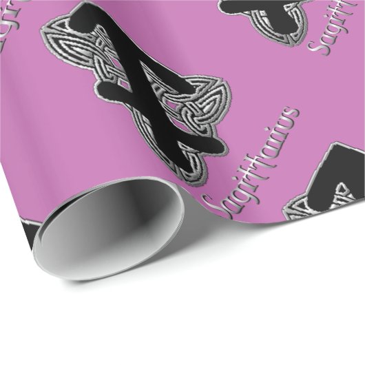 射手座誕生標識ケルト結び目模様〔占星術の〕十二宮図紙 ラッピングペーパー (ロールコーナー)