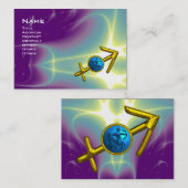 射手座金ゴールド光波宝石 名刺 (正面/裏面)