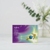 射手座金ゴールド光波宝石 名刺 (スタンド正面)