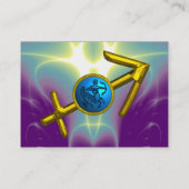 射手座金ゴールド光波宝石 名刺 (裏面)