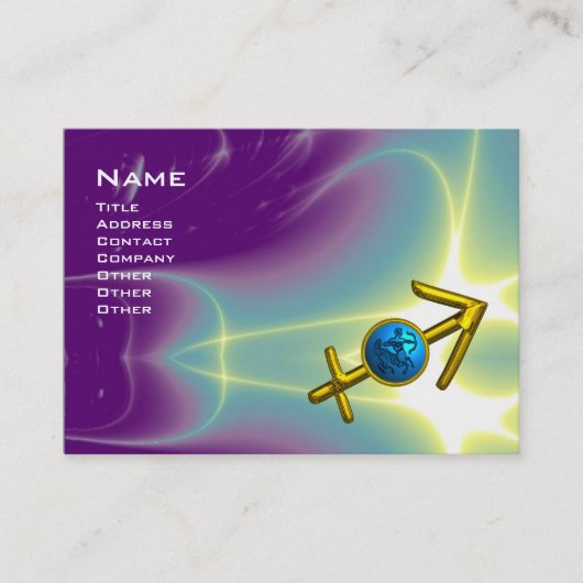 射手座金ゴールド光波宝石 名刺 (正面)