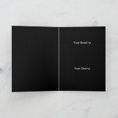 射手座金ゴールド記号ブラック誕生日グリーティング カード (内部)