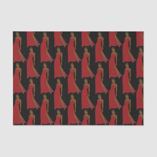 射手座黒人女性 薄葉紙 (正面)