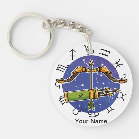 射手座&アリスアクリルキーチェーン キーホルダー (正面)