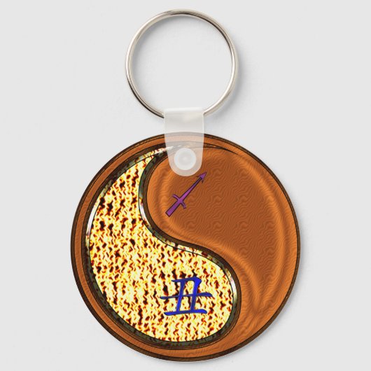 射手座&ウッドオックス キーホルダー (正面)