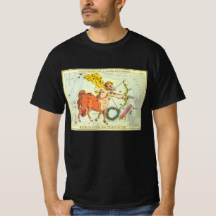 射手座、ウラニアの鏡のビンテージ星座 Tシャツ
