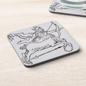 射手座(ケンタウルス)からのイラストレーション コースター (左側)