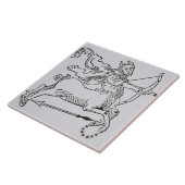 射手座(ケンタウルス)からのイラストレーション タイル (側面)