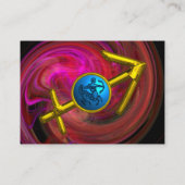 射手座 – ピンクバイオレットパープルブラックレッドブルー 名刺 (裏面)