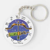 射手座&レオ〔占星術の〕十二宮図アクリルキーチェーン キーホルダー (裏面)