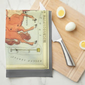 射手座、ヴィンテージコンステレーションウラニア鏡 キッチンタオル (四つ折り)