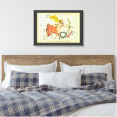 射手座、ヴィンテージコンステレーションウラニア鏡 キャンバスプリント (インサイチュ (寝室))