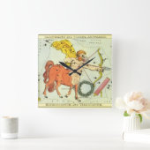 射手座、ヴィンテージコンステレーションウラニア鏡 スクエア壁時計 (ホーム)