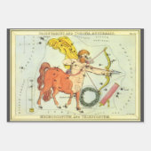 射手座、ヴィンテージコンステレーションウラニア鏡 ラッピングペーパーシート (正面2)