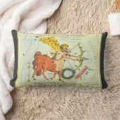 射手座、ヴィンテージコンステレーションウラニア鏡 ランバークッション (ブランケット)