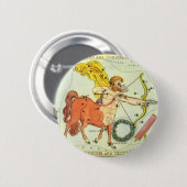 射手座、ヴィンテージコンステレーションウラニア鏡 缶バッジ (正面&裏面)