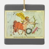 射手座、ヴィンテージ星座 ウラニアの鏡 セラミックオーナメント (裏面)