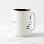 射手座〔占星術の〕十二宮図おもしろい文字（日用品またはギフト用） ツートーンマグカップ (正面右)