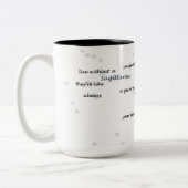 射手座〔占星術の〕十二宮図おもしろい文字（日用品またはギフト用） ツートーンマグカップ (左)