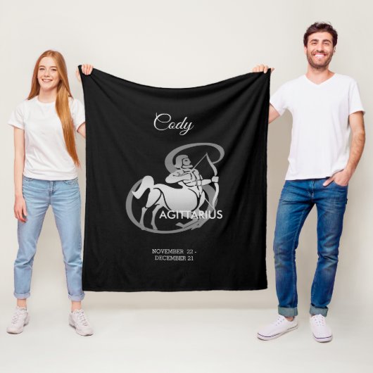 射手座- (占星術の)十二宮図の印 フリースブランケット (インサイチュ)