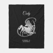 射手座- (占星術の)十二宮図の印 フリースブランケット (正面)