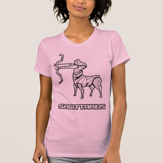 射手座〔占星術の〕十二宮図のTシャツ(透明) Tシャツ (正面)